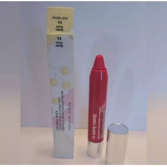 CLINIQUE Chubby Stick Lip Color Balm *14 CURVY CANDY */0.10 oz/New in box - Picture 2 of 6